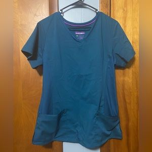 ‼️price drop‼️ Purple label yoga healing hands scrub top L